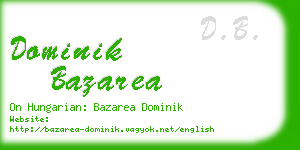 dominik bazarea business card